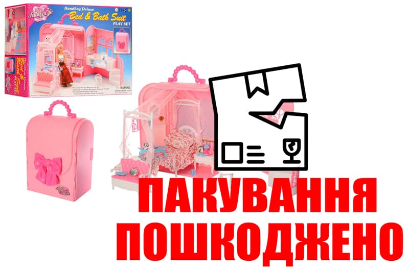OUTLET Меблі Gloria 9988 будуар (спальня+ванна кімната) в чемодані кор.36x14x26см