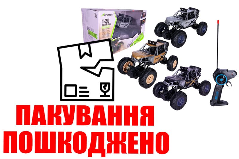 OUTLET Машина на радіокеруванні XB1041 з акумулятором,3 кольора,зі світлом,у коробці р.33,9x19x18см