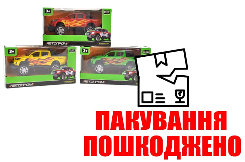 OUTLET Машина металева AP74175, 1:32, 3 кольори, відкриваються двері, в коробці р.15,5x8,5x6,8см Автопром