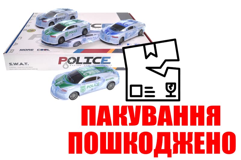 OUTLET Машина Поліція інерційна, музична зі світлом, в коробці 10шт 1007 р.39,6*34,2*6см.