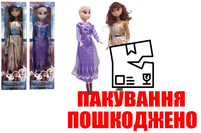 OUTLET Лялька FROZEN озвучена, 2 види, в коробці YB022A6 р.56*8*16см