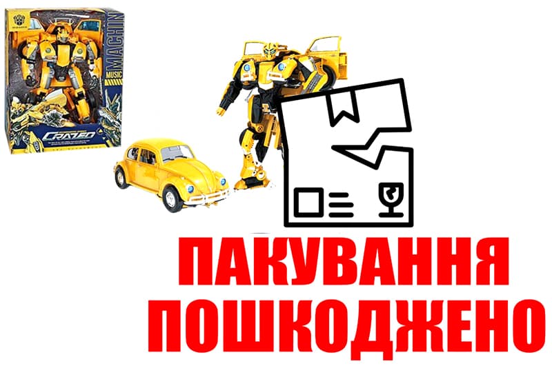 OUTLET 0 Трансформер озвучений, зі світлом, в коробці W8836A р.36*29*15,5см