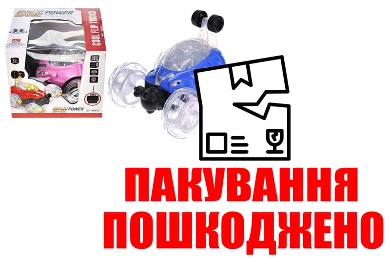 OUTLET Перевертиш на радіокеруванні, зі світлом, акумулятор, 4кольори 9802M-1 р.17,5*16,5*15,5см