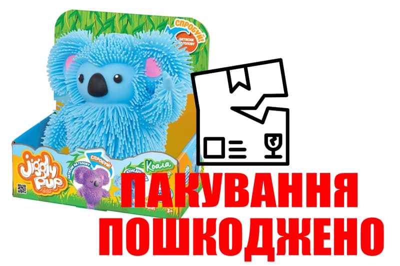 OUTLET Інтерактивна іграшка Jiggly Pup Запальна коала блакитна (JP007-BL)