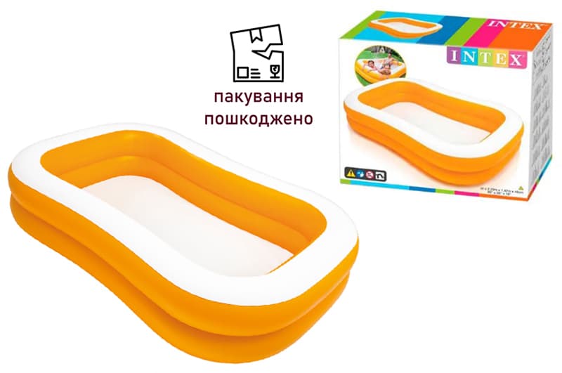 OUTLET Басейн надувний 57181 "Мандарин", об"м 600 літрів, в кор 229*147*46см