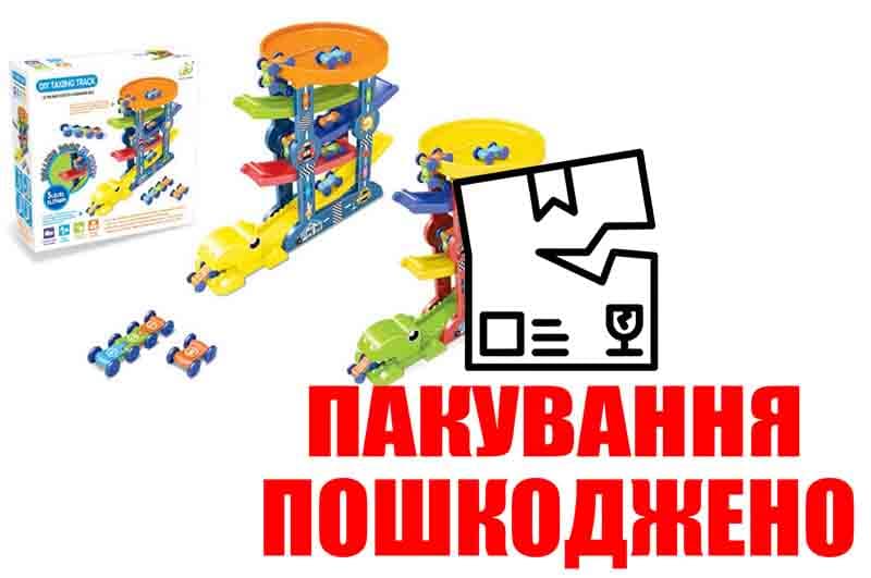 Гра "Веселий трамплін" PL-921-289/ 6843 машинки в наборі, розмір іграшки 39,8*33,3*19,5 см, в коробці 32,2*10*32,4 с