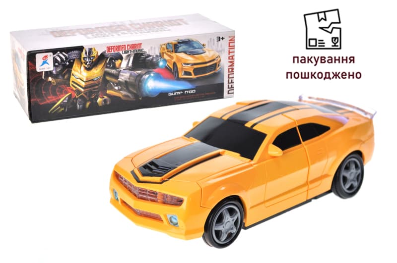 OUTLET Машина-трансформер музична зі світлом в коробці 66101 р.21,3*9,2*7см