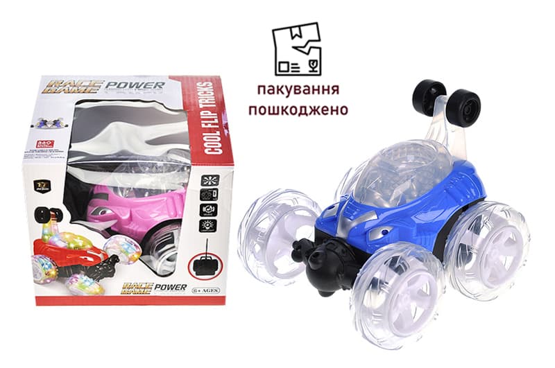 OUTLET Перевертиш на радіокеруванні, зі світлом, акумулятор, 4кольори 9802M-1 р.17,5*16,5*15,5см