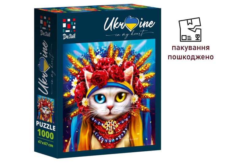OUTLET Пазли - 1000 елм. Кішечка у віночку DT1000-06 VladiToys