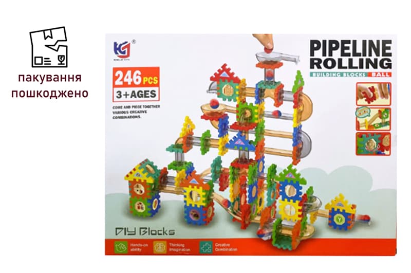 OUTLET Конструктор-лабіринт Кулькотрек 246дет в коробці E042 р.48*37*8см