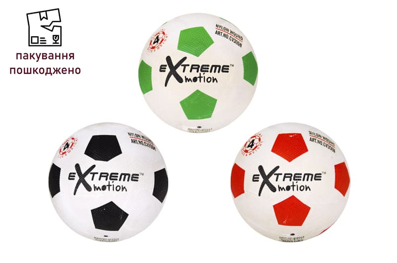 OUTLET Мяч футбольний FB20111 Extreme motion, №5, гумовий, 380 грам, MIX 3 кольорів