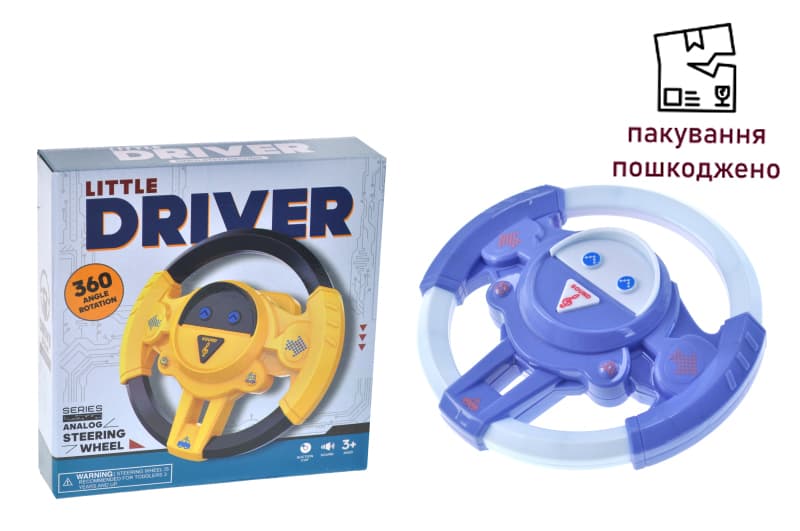 OUTLET Кермо музичне, на батарейках, 2 види, в коробці LH1706 р.19*5*19см