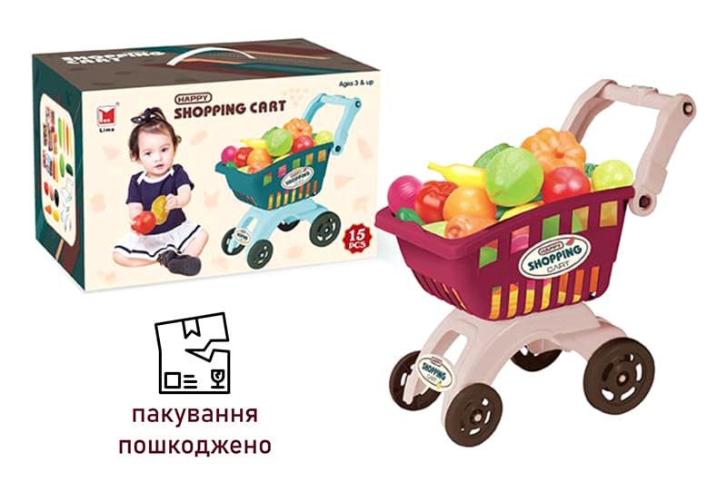 OUTLET Візок 826 з продуктами в коробці р.35*23*23,5 см