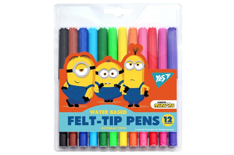 OUTLET 0 Фломастери 12 кол. "Minions", на водній основі, 650531 YES