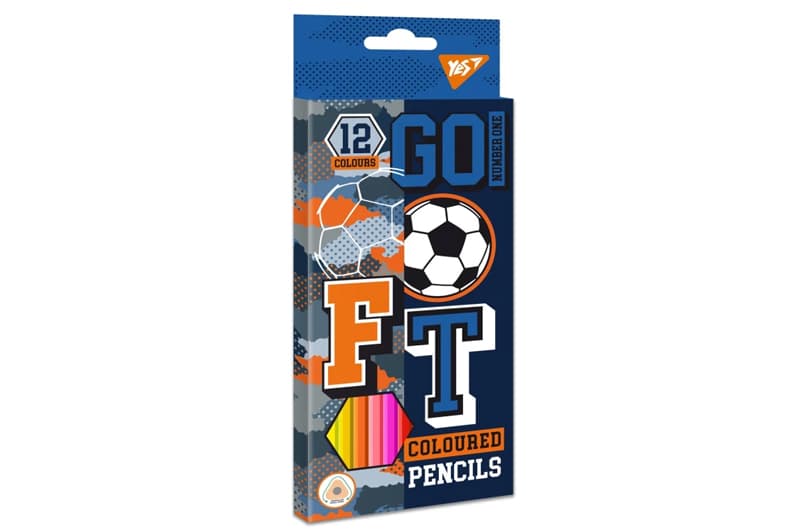 OUTLET 0 Олівці кольорові "Football" 12 кольорів 290586