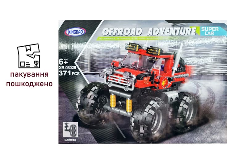 OUTLET 0 Конструктор Monster Truck 371дет XB-03025 (Р) р.45*7*33см