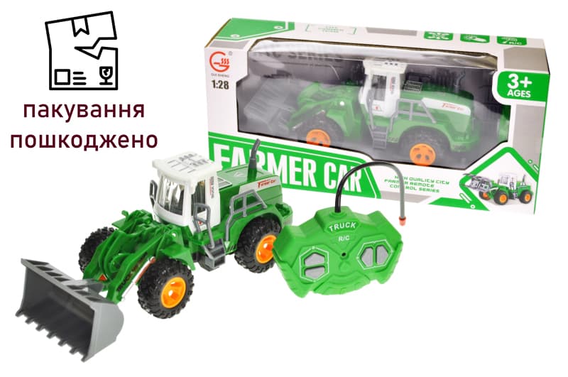 OUTLET Трактор на радіокеруванні, на батарейках, в коробці 726-503 р.31*10,5*14см