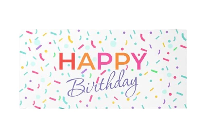 Подарунковий конверт 13087 "Happy Birthday" різнокольорове конфеті 10 шт (ціна за 1 шт) Твоя Забава