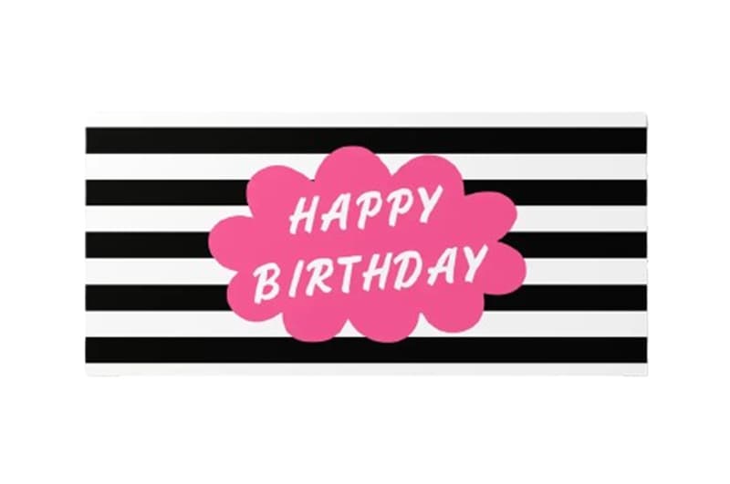 Подарунковий конверт Твоя Забава "Happy Birthday" в чорно-білу смужку 1шт 13094