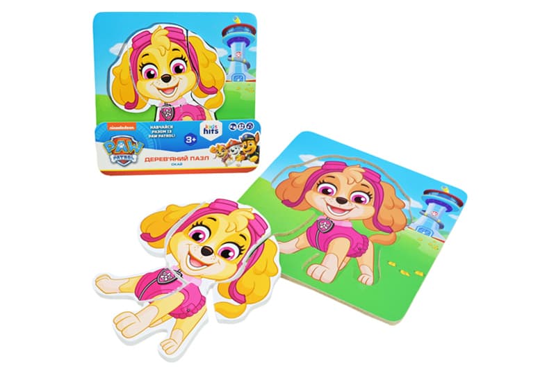 Дерев'яна іграшка KidsHits Paw Patrol KH20/056 пазл-вкладиші у плівці 14,8*14,8*0,6 см