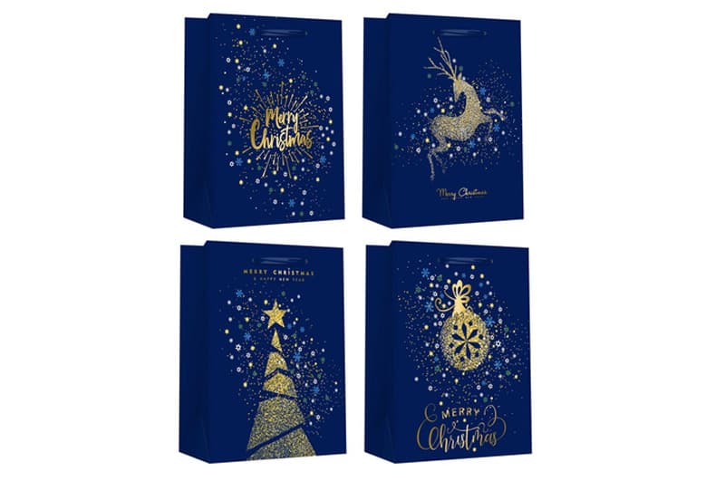Пакет паперовий LARGE XMAS 21-084A 26*12.7*32.4 см асорті MALEVARO