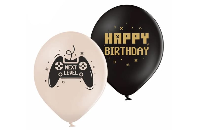 Латексні повітряні кульки 12" 20743 "Happy Birthday джойстик" асорті 100 шт. (30см.) BelBal