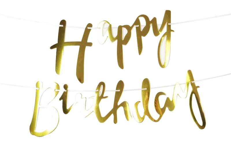 Гірлянда паперова літери 'Happy birthday' золото