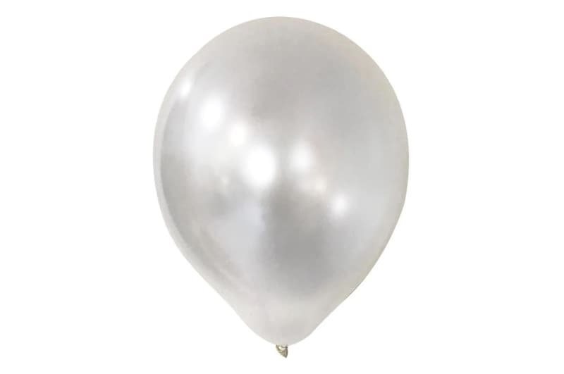 Латексна кулька 02677 (M01) металік 10" (25 см.) 100шт. Balonevi біла